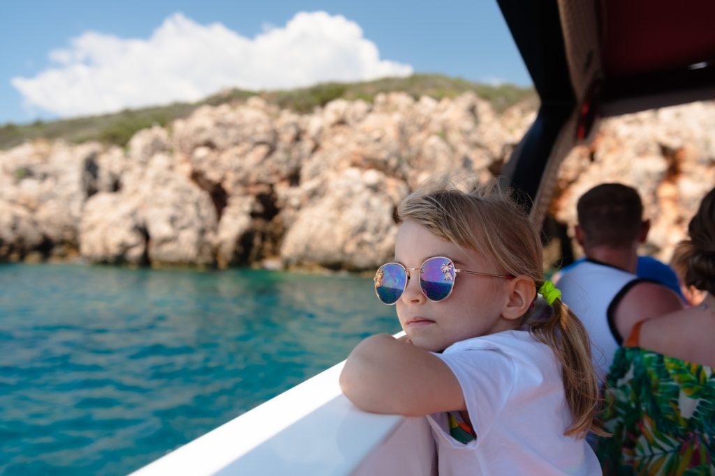In barca con i bambini